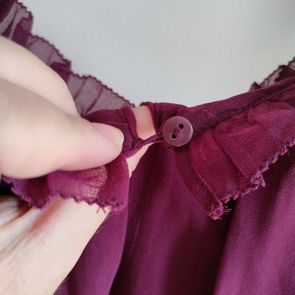 Sequin Flowy Magenta Top - Picture 6 of 16